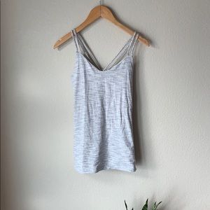 Lululemon Yoga Tank knot back grey 6
